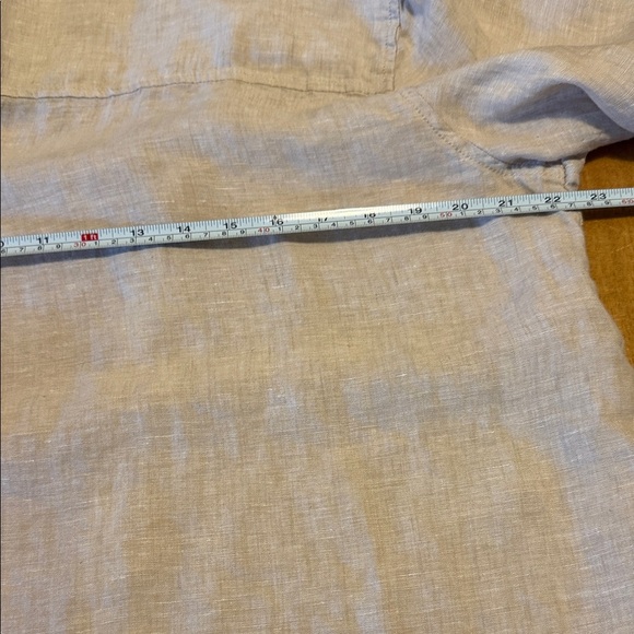 Tahari 100% Linen Shirt in Oatmeal - Picture 5 of 10
